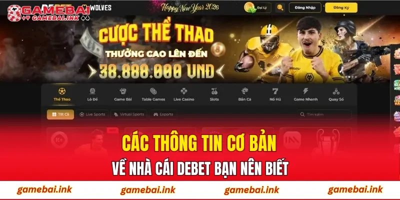 Các thông tin cơ bản về nhà cái DEBET bạn nên biết