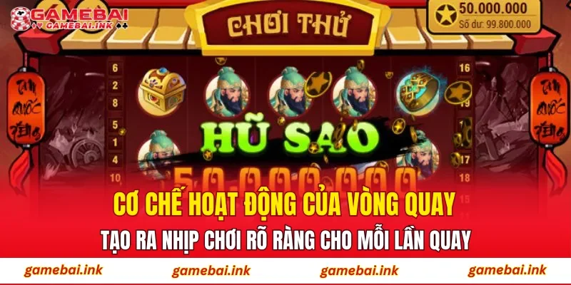 Cơ chế hoạt động của vòng quay tạo ra nhịp chơi rõ ràng cho mỗi lần quay